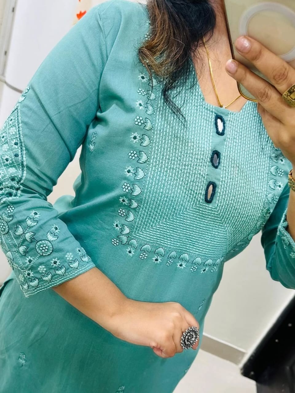 New Design Pure Cotton Embroidered Kurta Pant Set for Daily & Office Wear (M–3XL)